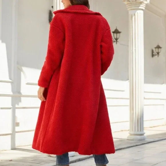 LADY IN RED Faux sherpa Teddy Coat - Picture 5 of 11